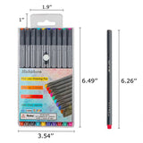 10-Colors Bullet Journaling Pens and 12-Pieces Drawing Stencils Perfect for Planner Bullet Journaling Writing Note Taking Notebook Diary Calendar and School Office Supplies (22 PCS) (22 pcs)