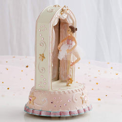 LOVE FOR YOU Girl's Music Box with Ballerina- Merchandise Classic Clockworek Musical Box Best Birthday Gift for Kids，Girls，Friends（Melody Swan Lake，Pink）