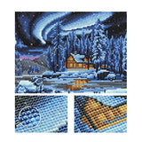 4 Pack 5D Diamond Painting Kits,Full Drill DIY Diamond Rhinestone Painting Kits,for Home Decor Arts Craft,11.8 X 15.8 Inch (Snow Scene 4)