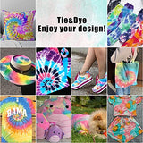 Large Tie Dye Kit for Kids and Adults, 196 Pack Permanent Tie Dye Kits for Clothing Craft Fabric, DIY Clothing Dye, Tie Dye Fabric Textile, Party Handmade Project