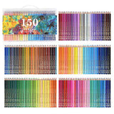 Professional Watercolor Pencil Set 150 Count Art Supplies for Coloring, Drawing, Shading Pre-Sharpened, Fine Point Lead Nontoxic, Water Soluble