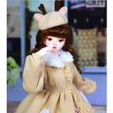 AKL 1/3 BJD Doll SD Dolls 60Cm Jointed Doll with BJD Clothes Wigs Shoes Makeup DIY Toys 100% Handmade for Girl Birthday Gift