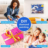 Diamondouble Diamond Painting Kits for Adults, DIY Full Round Drill with AB Drills Diamond Art Sky Waves Diamond Painting Tokyo Wave Crafts for Family Relaxation & Wall Decor