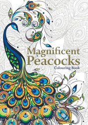 Magnificent Peacocks Colouring Book: Beautiful birds and perfect plumes.  Anti-stress colouring.