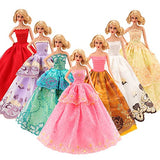 BARWA 5 Pcs Handmade Doll Clothes Wedding Gowns Party Dresses for 11.5 inch Dolls