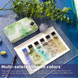 SUPER VISION Watercolor Paint Set, 10 Vibrant Colors, Unique colors,Layered Watercolor,Portable Art Painting Travel Watercolor Set Perfect for for Adults, Kids, Hobbyists and Art Lovers