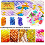 5D Diamond Painting Kits for Adults DIY Large Waterfall Full Round Drill (27.5 x 13.7 inch) Crystal Rhinestone Embroidery Pictures Arts Paint by Number Kits Diamond Painting Kits for Home Wall Decor