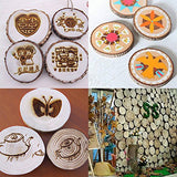 15 Pcs 3.5-4 inch Natural Rustic Wood Slices with Bark for Coasters Centerpieces Wedding Christmas Ornaments DIY Crafts by YIHANGBEST