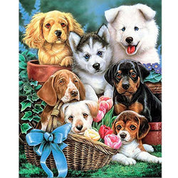 Large 5D Diamond Painting Kits for Adults Kids 16x20Inch/40x50cm Canvas Size Full Drill Embroidery Dotz Kit Home Wall Art Decor by TOCARE, Dog Buddy