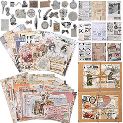 400 Pieces Vintage Scrapbook Stickers Journaling Supplies Paper Aesthetic Stickers Collection Vintage Washi Sticker Set DIY Planner Journal Kit Arts Crafts for Album Notebook Decor