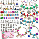 Charm Bracelet Making Kit for Girls, 85Pcs Jewelry Making Kit, Bracelets for DIY Craft, Toys Gifts Set for Girls Teens Age 8-12