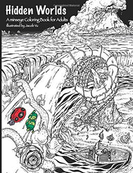 Hidden Worlds: A minseye Coloring Book for Adults