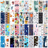 40 Pcs 20 x 20 Inch Cotton Fabric Square Quilting Patchwork Fabric Multi Color Printed Floral Square Fat Flower Animals Cartoon Fabric Bundles for DIY Crafts Cloths Handmade Accessory