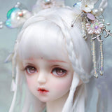 1/4 BJD Doll Wig Heat Resistant Fiber Chinese Ancient Style Long Hair Wig Doll Hair 1/4 SD BJD Doll Wig