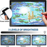 Light Pad A4,HIRALIY Light Board Diamond Painting Durable Aluminium Frame Touch Dimmer LED Diamond Art Light Box with 4 Fasten Clips for Tracing,Drawing,Sketching Animation,Weeding Vinyl