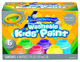 Crayola Washable Metallic Paint Set, 2-Ounce, 6 Count