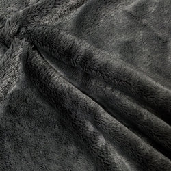 Faux Fur Fabric Short Pile 60" wide Sold By The Yard Shag Rabbit Dark Grey