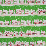 RayLineDo 100% Cotton Linen Printed Sewing Fabric Winter Snow in Green Patchwork Tablecloth 150cm