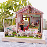 Rylai 3D Puzzles Miniature Dollhouse DIY Kit w/ Light -Dreamland Series Dolls Houses Accessories with Furniture LED Music Box Best Birthday Gift for Women and Girls