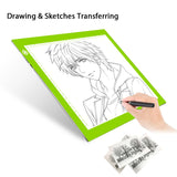 Tracing Light Table Ultra-thin A4 LED Copy Board NXENTC Light Pad Drawing Display Pad Brightness Adjustable Stencil Artist Art Tracing Tatto Table Green