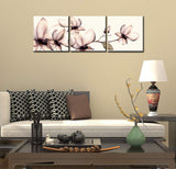 Natural art 3 Panels Flower Canvas Print Wall Art Painting Modern Home Decorations for Living Room Decor 12x12inches 3 Pieces