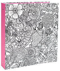 American Crafts 373578 Adult Coloring Books Floral Binder