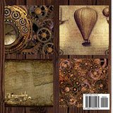 Craft Paper Pad Steampunk 8.5x8.5 Craft Paper, 4 Designs, 20 Sheets: Origami Vintage Flowers Pattern Scrapbooking Cardmaking Craft DIY Die Cuts ... Album for Kids Party Christmas Greeting Cards
