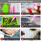 NEILDEN 5D Full Drill Diamond Painting Kit, DIY Diamond Number Rhinestone Painting Kits for Adults and Children Embroidery Diamond Arts Craft Home Decor 13.7×17.7 inch