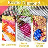 5D Diamond Painting Flowers and African Women Full of Love Full Drill by Number Kits, SKRYUIE DIY Rhinestone Pasted Paint with Diamond Set Arts Craft Decorations (12x16inch)
