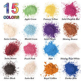 Mica Pigment Powder Epoxy Resin Dye 15 Color Shimmer Pearl Mica Powder Set Organic Powder Pigment, Slime Coloring, Colorant for Epoxy Resin Tumblers Art, Soap Making Dye, DIY Craft Project