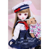 1/6 Children BJD Doll Toys with Full Set Clothes Shoes Wig Makeup Fullset 12 Ball Jointed Doll Child Playmate