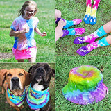 26 Colors Tie Dye Kit for Kids and Adults for DIY Fabric Dye Projects 169 Packs Party Tie Die Supplies with Aprons, Gloves, Rubber Bands and Plastic Table Covers