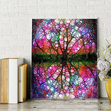 5D Diamond Painting Kits for Adults, 16 x 12in Diamond Art Painting Colorful Landscape Tree for Beginners, Diamond Art Kits Fit Home Wall Decor, DIY Crafts