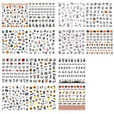 14 Sheets Halloween Nail Stickers, Self-Adhesive Nail Art Sticker Decals Manicure Nail Tip Decoration