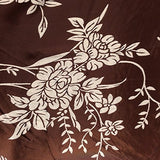 Brown Velvet Jacquard Damask Fabric 118'' Wide sold By The Yard for Curtains, Drapery, Upholstery