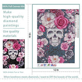 Amphol Diamond Painting Kits for Adults, Skull 5D Diamond Painting for Kids Gem Art, Full Drill Diamond Art Kits for Adults Beginner, Diamond Dotz Paint with Diamonds Gift Decoration 16 x 12 Inch