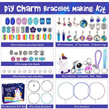 Charm Bracelets Making kit，Jewelry Making Supplies Beads，The Romantic Journey of Unicorn Luke/ Astronaut Craft Kit Beads，Bracelets for DIY Craft for Girls Teens