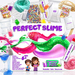 Slime Kit for Awesome Kids – Everything In 1 Box, DIY, All Ages, Clear Slime, Cloud Slime, Glitter, Crunchy, Snow Slime, Glow in Dark, and Gold Slime. Easy Instructions, Perfect Results Every Time