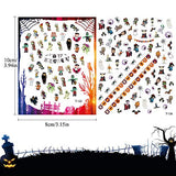 1500+ Patterns Halloween Nail Art Stickers Decals, Kalolary DIY Self-adhesive Nail Art Tips Stencil Halloween Nail Decorations Gift Include Pumpkin/Bat/Ghost/Witch/Spider Net