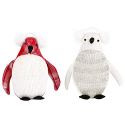 CSH Penguin Stuffed Animal,Soft and Cute Penguin Plush Toys.Christmas Decorations,Great Gifts for Christmas,Baby Shower or Birthday,Holiday Presents for Your Family or Friends.Red & White,Set of Two