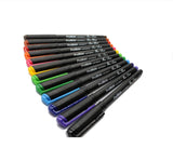 ProMate Fineliner Pens, Non Drying 12 Assorted Colours, Brilliant for Sketching Drawing or Writing, ideal for School Home and Office.