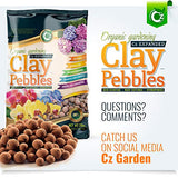 Organic Expanded Clay Pebbles Grow Media - Orchids • Hydroponics • Aquaponics • Aquaculture Cz Garden (4 LBS Organic Cz Garden Expanded Clay Pellets)