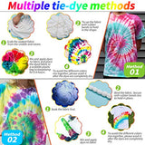 imoli 18 Colors Tie Dye Kit - Kids Tie Dye Art Set, Easy Fabric Dye Paints Supplies Ideal for Women, Men, Artist, Fashion Festival Party DIY Gift