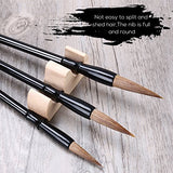 NUOLUX Chinese Calligraphy Brushes Set Sumi Drawing Painting Art Brush Pen(3 Sizes with Penholder