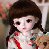 MLyzhe Child BJD Doll Toys 10 inch Students Series Joint Body Hair Including Clothes Suit Shoes Accessories,B