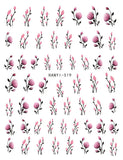 JMEOWIO 12 Sheets Spring Flower Nail Art Stickers Decals Self-Adhesive Pegatinas Uñas Leaf Floral Summer Nail Supplies Nail Art Design Decoration Accessories