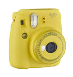 Fujifilm Instax Mini 9 Instant Camera (Cobalt Blue) + Fujifilm Instax Instant Film 100 Sheets + Battery & Cahrger + Photo Album +Convenient Case & Much More (Yellow)