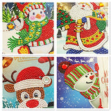 Christmas Card 5D Diamond Painting Kits Christmas Tree Santa Claus Full Drill New Year Greeting Card Christmas and Christmas DIY Gift for Holiday Friends and Family(8 Pack) (chris-02)