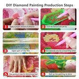 Manual DIY 5D Diamond Painting by Number Kits, Crystal Rhinestone Embroidery Paint with Diamonds, Indoor Wall Decoration Gifts Arts and Crafts The Seaside Scenery