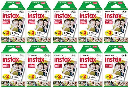 Fujifilm Instax Mini Instant Film (10 Twin Packs, 200 Total Pictures) for Instax Cameras